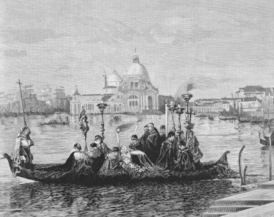 A Burial in Venice, from the painting 